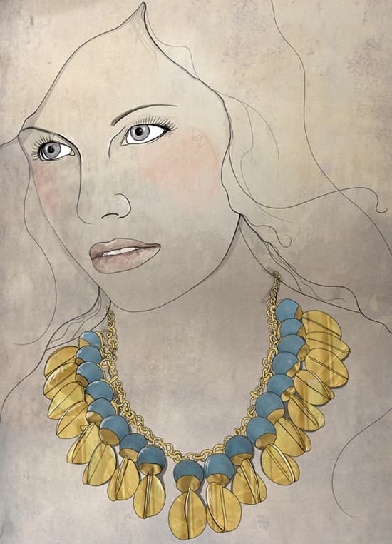 Fashion Portrait Illustration Abby Wright